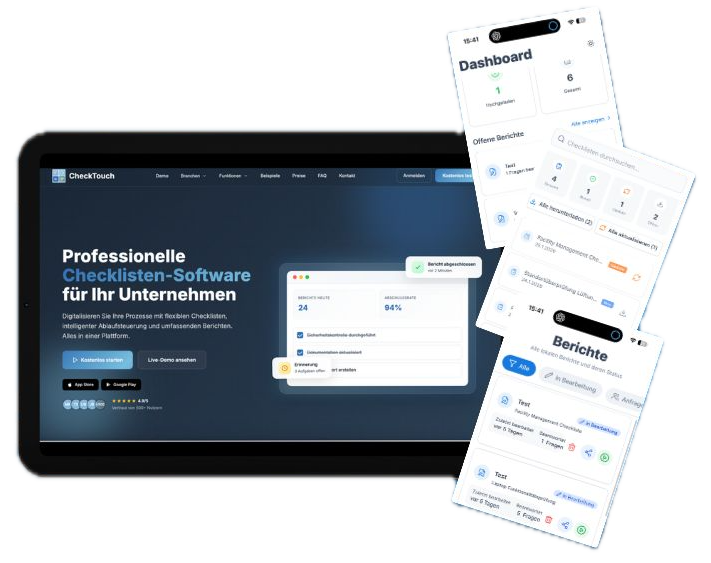 CheckTouch HACCP Software – digitale Temperaturkontrollen, Hygiene-Checklisten und HACCP-Protokolle für Gastronomie